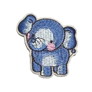 Elephant Iron-on Patch, Embroidered Applique, Safari, Zoo, Wildlife Iron-on Patches