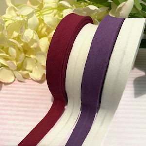 20mm Cotton Bias Tape: Single Folded Bias Binding