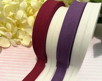 20mm Cotton Bias Tape: Single Folded Bias Binding
