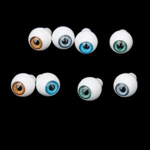 10mm Acrylic Doll Eyes: Blue, Green, Brown Craft Eyes