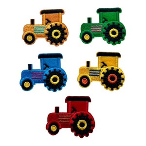 Farm Tractor Iron-on Patch: Embroidered Kids Apparel Patch