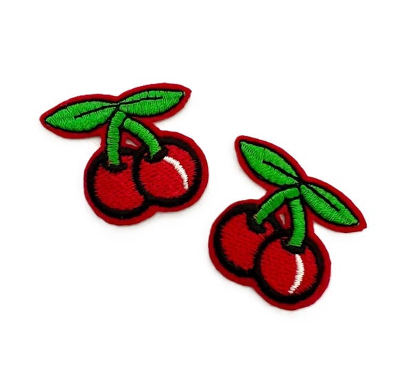 Embroidered Cherry Iron-on Patches: Clothing Applique (2  display picture 3