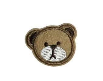 Bear Iron-on Patch, Brown Bear Patch, Clothes Patches, Kids Applique's