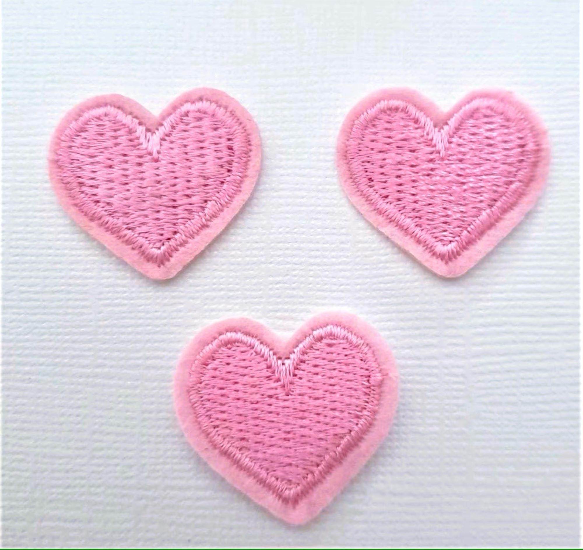 Iron On Patches, Red Hearts for Sewing, DIY Crafts (4 Sizes, 36