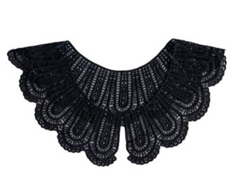 Black lace collar, Lace trim, Fake collar, False Collar