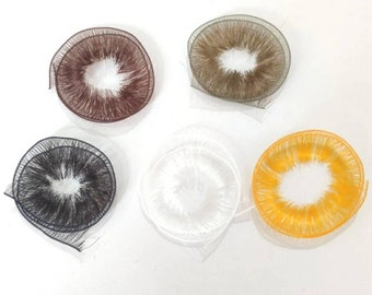 Doll Eyelashes: Black, Brown, White, Gold - 10mm x 200mm