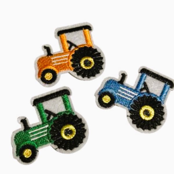 Farm Tractor Iron-on Patch, Embroidered Tractor Iron-on Patch, Kids Patches