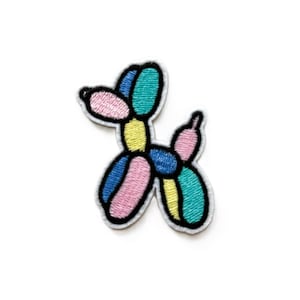 Dog Iron-on Patch, Embroidered Cartoon Dog Patch, Balloon Dog, Motif, Clothes Patches