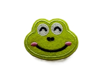 Frog Patch: Gestickte Kröte Applikation (4.5 cm x 3.5 cm)