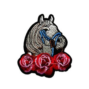 Horse Iron-on Patch, Embroidered Applique, Pony Iron on patch, Motif