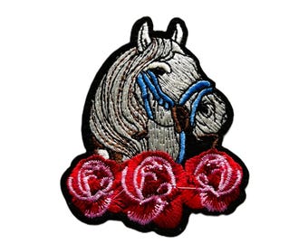 Horse Iron-on Patch, Embroidered Applique, Pony Iron on patch, Motif