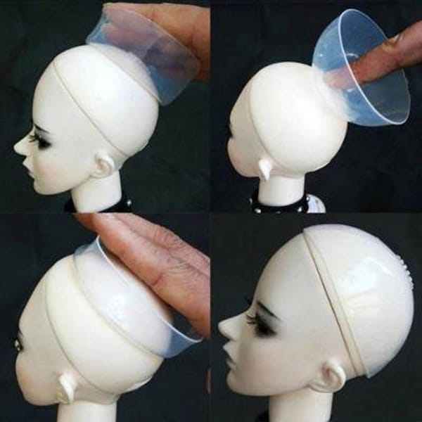 Head Clear Silicone Wig Cap Protection Cover for Bjd Doll Anti-Slip MSD SD Dollfie Protector