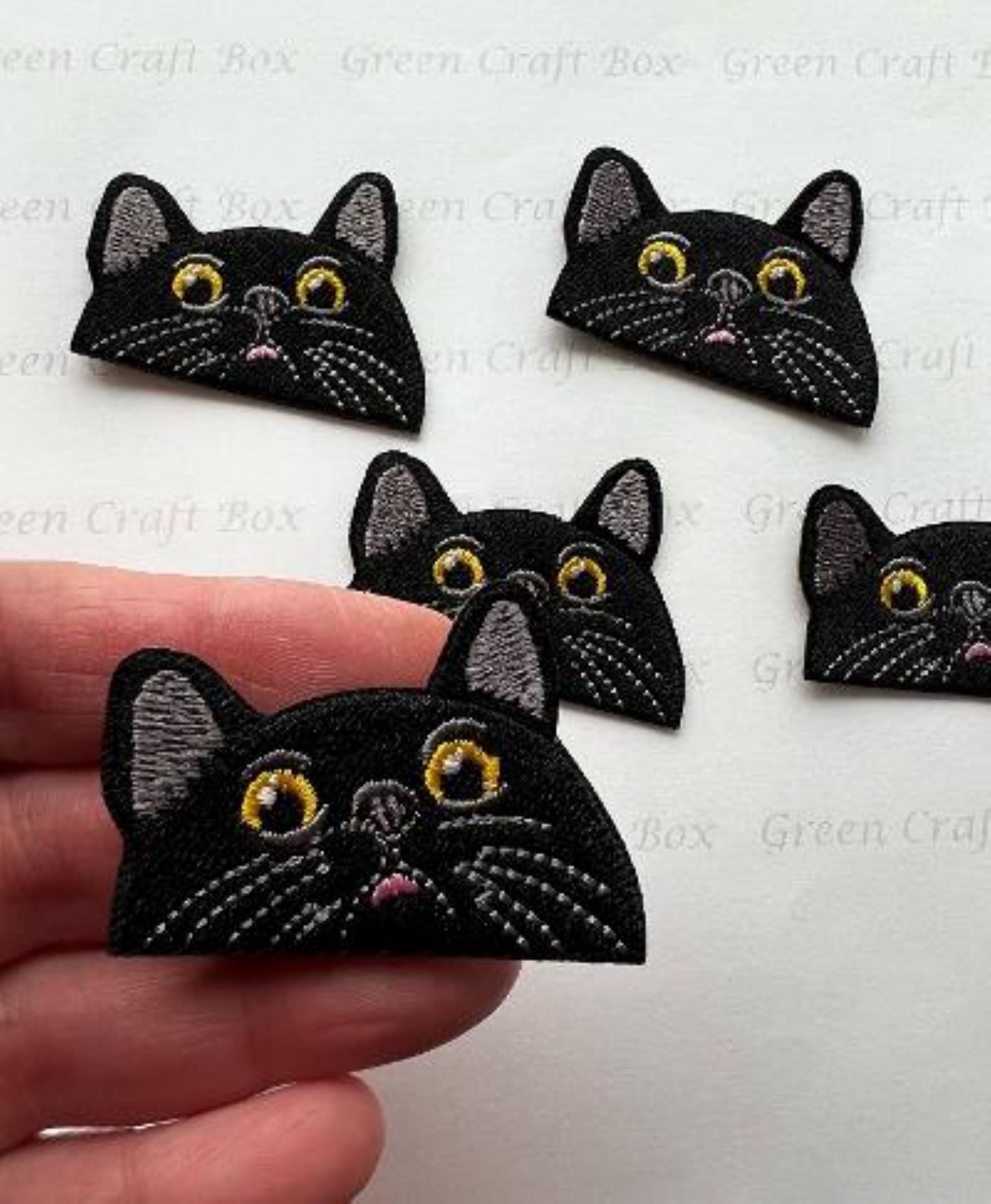 Cat Patch 12 Options Small Cat Patches Iron on Cute Iron on Cat Badge  Tuxedo Ginger Kids Christmas Gift From the Cat Stocking Stuffer 