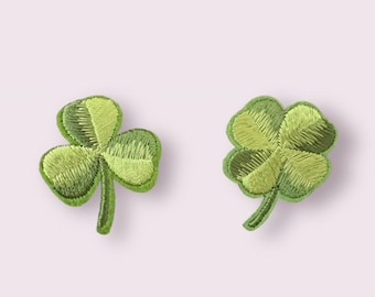 Lucky Clover Iron-On Patch: Embroidered Applique