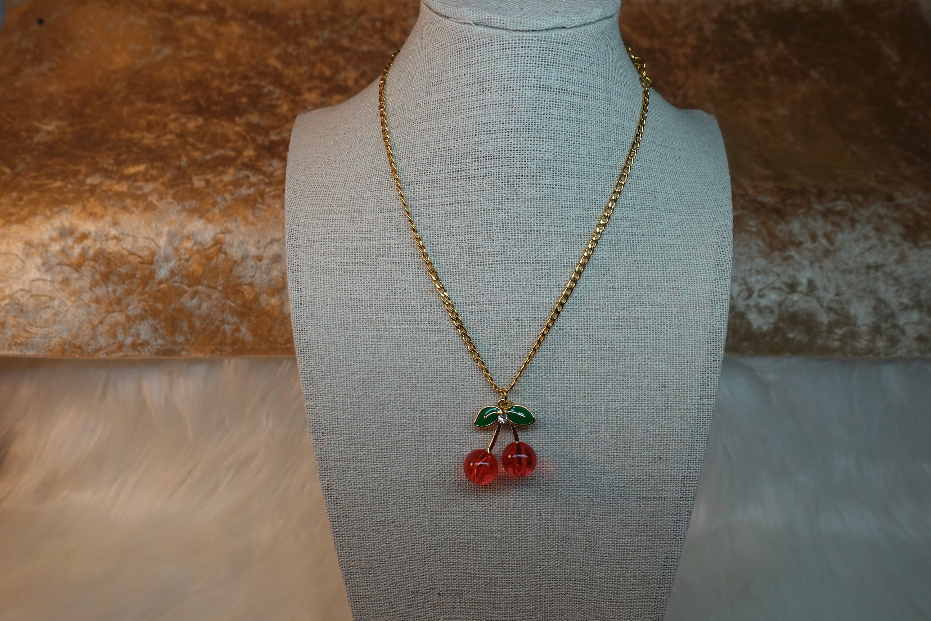 Cherry Gold Necklace Etsy Singapore