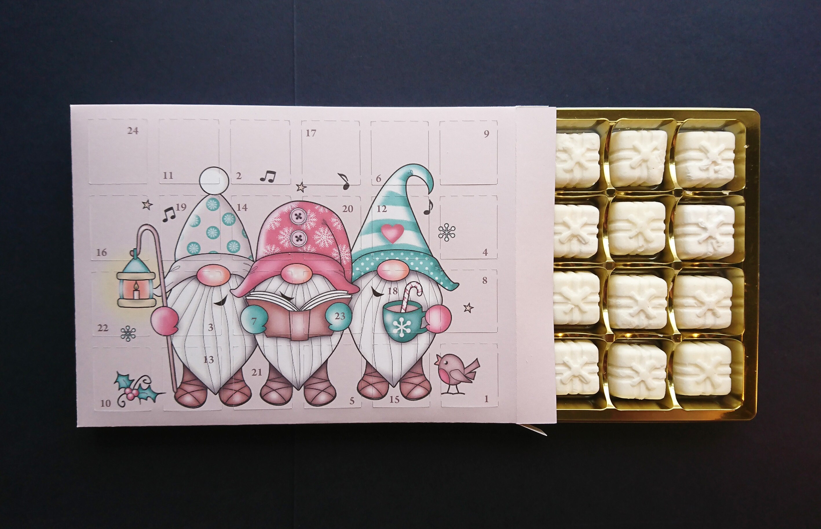 Advent Calendar 24 spaces in a plastic tray Fits Wax Etsy