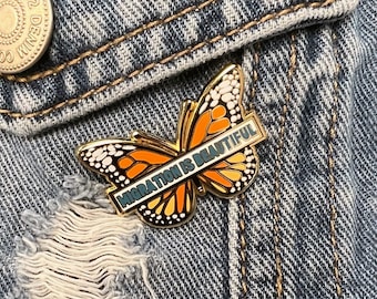 Migration Is Beautiful Lapel Pin, Immigration Rights Lapel Pin, Immigrant Lapel Pin