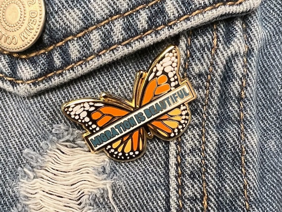Migration Is Beautiful Lapel Pin, Immigration Rights Lapel Pin, Immigrant Lapel Pin