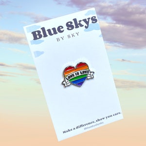 Love Is Love Enamel Pin - LGBTQ Pride Pin | Rainbow Soft Enamel Lapel Pin | LGBTQIA+ Gift | Queer Pride Accessory | LGBTQ Support