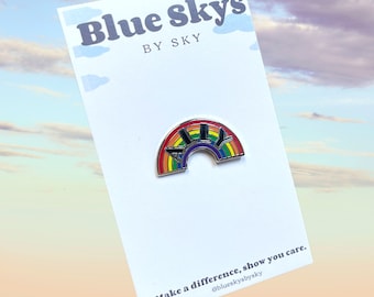 LGBTQ+ Rainbow ALLY Pin Hard Enamel ALLY Lapel Pin Pride Month Pin