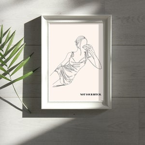 Not Your Bitch. DIGITAL PRINT, Feminist Art Print, Female Printable Art, Instant Download Prints