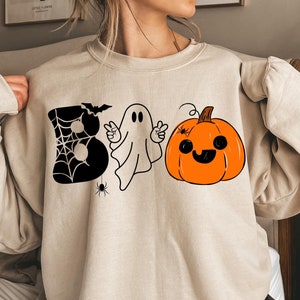 Boo Svg, Halloween Svg, Ghost Svg, Pumpkin Svg, Spider Web Svg, Bat Svg, Spooky Svg, Halloween Svg Designs, Sublimation Designs Download