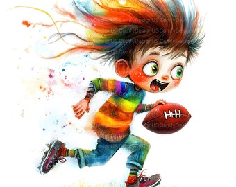 18 Quirky Football Clipart, Football Graphics, Football Game