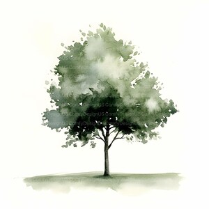 15 Minimalistic Tree Clipart, Simple Tree, Watercolor Tree, Printable ...