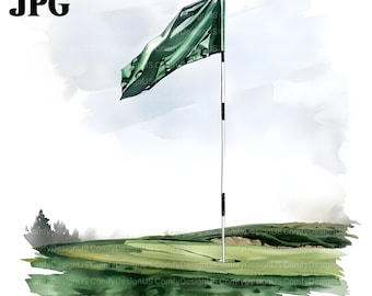 15 Golf Clipart Bundle, Vatertags-Golfer, Golfspieler Geschenke, druckbare Aquarell Clipart, hochwertige JPGs, digitaler Download, Papiermodell