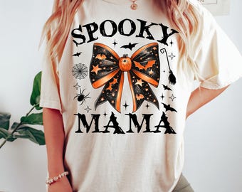 Spooky Mama Png, Coquette Halloween Png, Spooky Vibes Png, Spooky Season Png, Retro Halloween Png, Halloween Shirt Sublimation, Fall Png