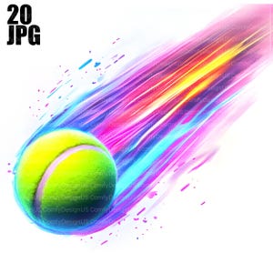 20 Tennisball Clipart, Tennis Clipart, Neon Tennisball, Tennis bedruckbare, bunte Tennis, Sport Clipart, Neon Clipart, digitaler Download