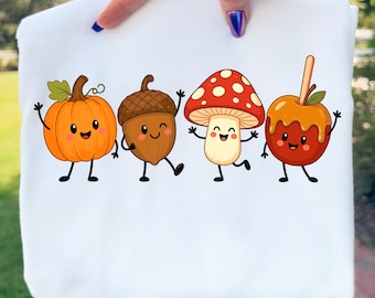 Happy Fall Doodle PNG, Cute Spooky Season Png, Halloween Design, Smiling Doodles, Trendy Pumpkin Png, Autumn Png, Fall Png Sublimation