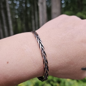 Carnelian Copper Braided Bracelet