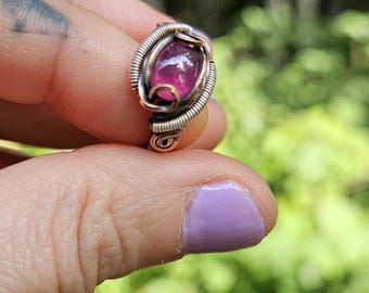 Ruby Copper and Silver Ring