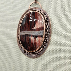 Snakeskin Jasper Copper Pendant