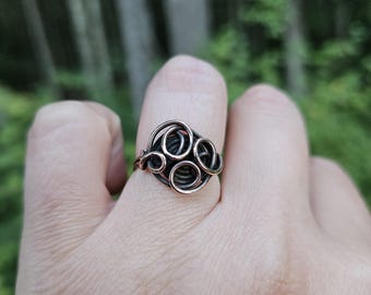 Swirly Copper Ring