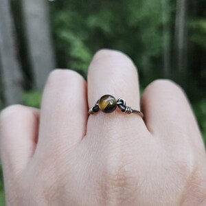 Tigers Eye Copper Ring