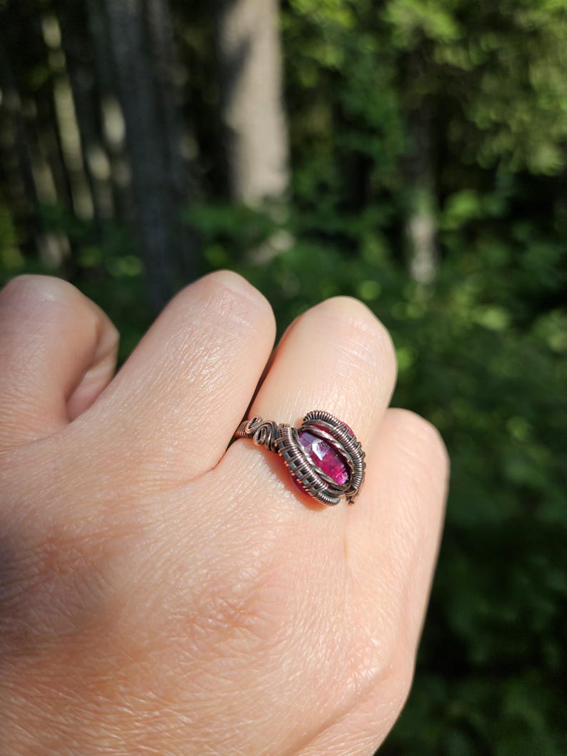 Ruby and Copper Ring image 5