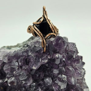 Black Onyx Copper Ring