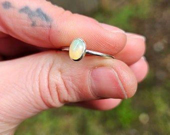 Ethiopian opal Silver Ring