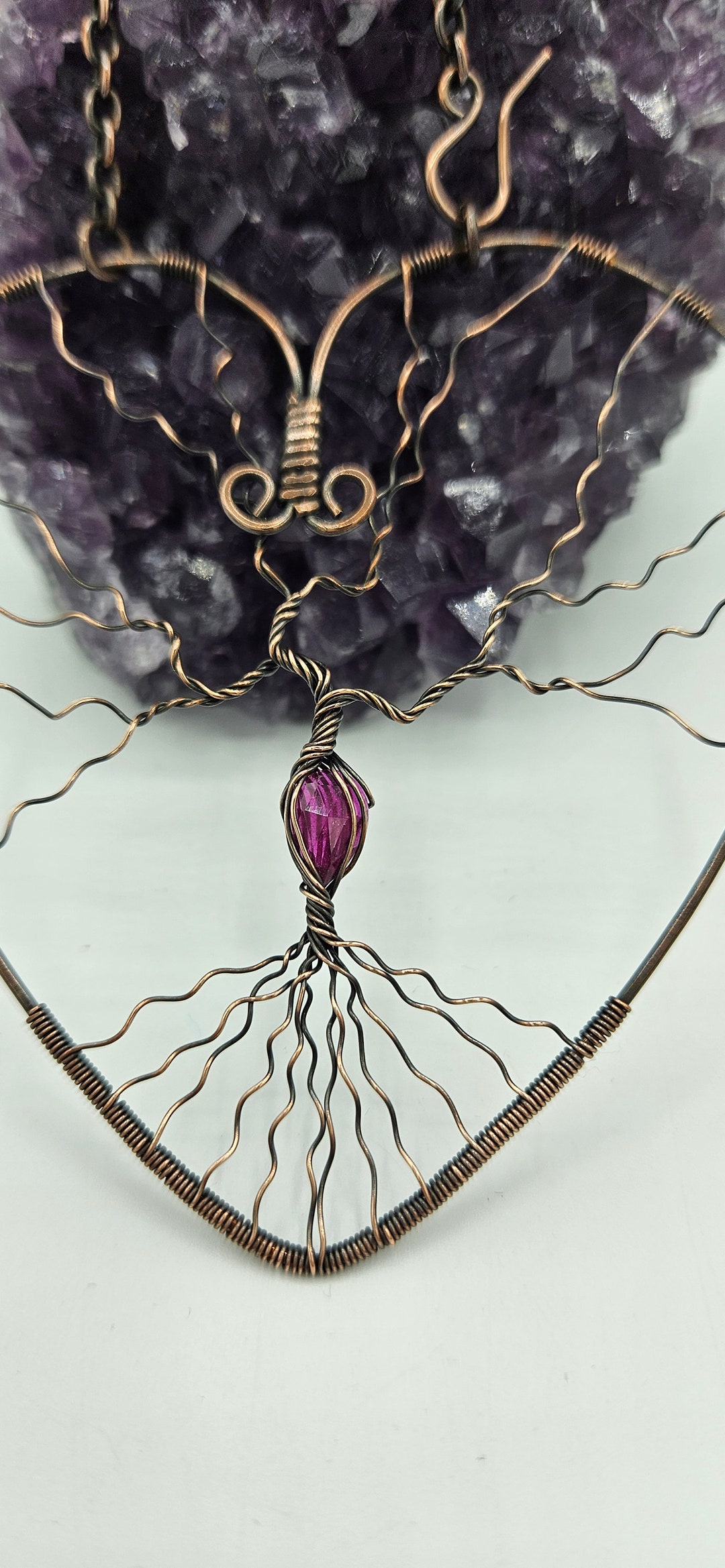 Ruby Tree of Life Heart Suncatcher - Etsy