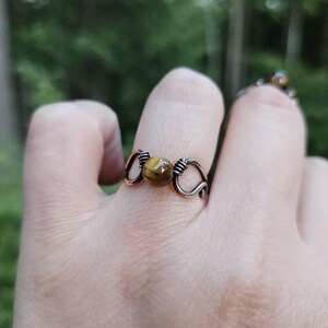 Tigers Eye Copper Ring