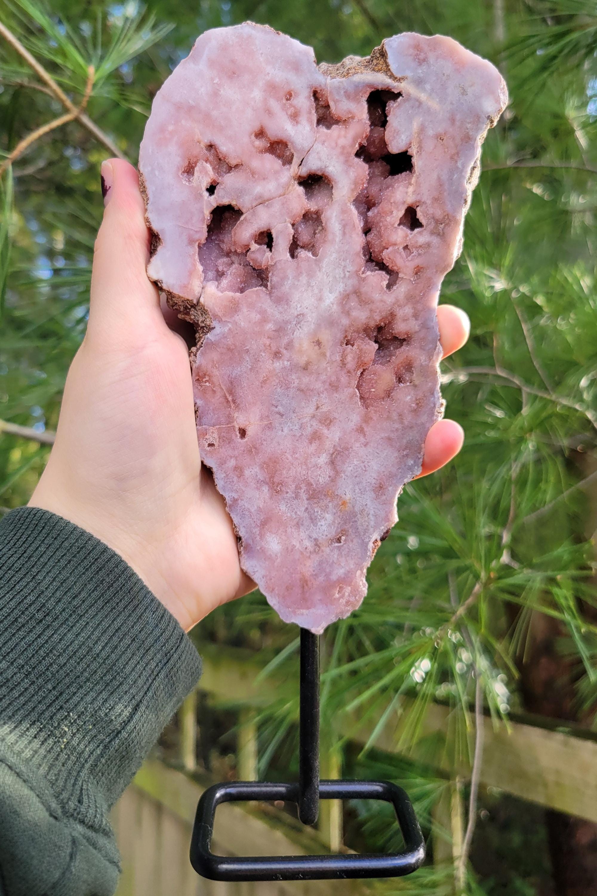 特大 ピンクアメジスト ハート 700g 天然石 結晶 ピンクアメジスト