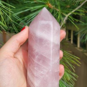 Natural Rose Quartz Tower