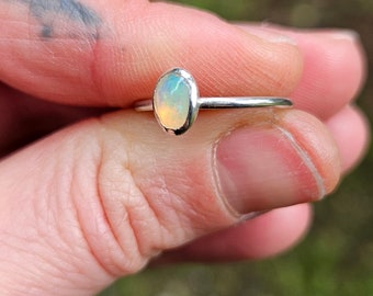 Ethiopian opal Silver Ring