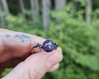 Amethyst Copper Ring