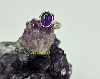 Amethyst Silver Ring