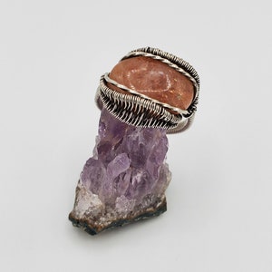 Sunstone Silver Ring
