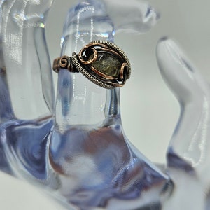 Citrine Copper and Silver Ring