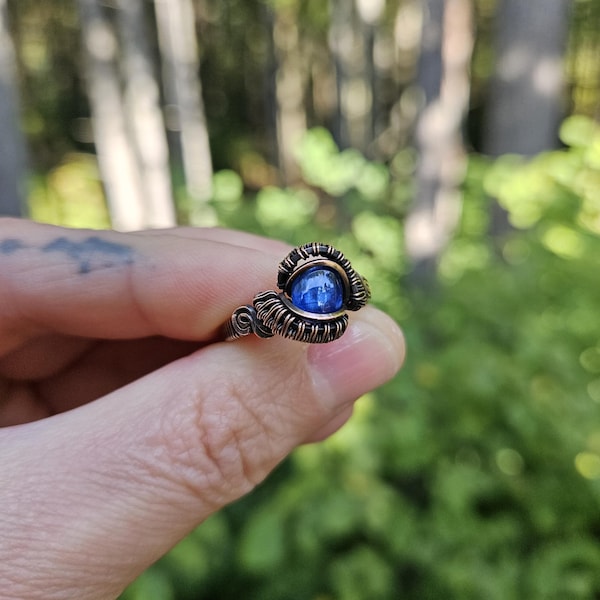 Kyanite Copper Ring